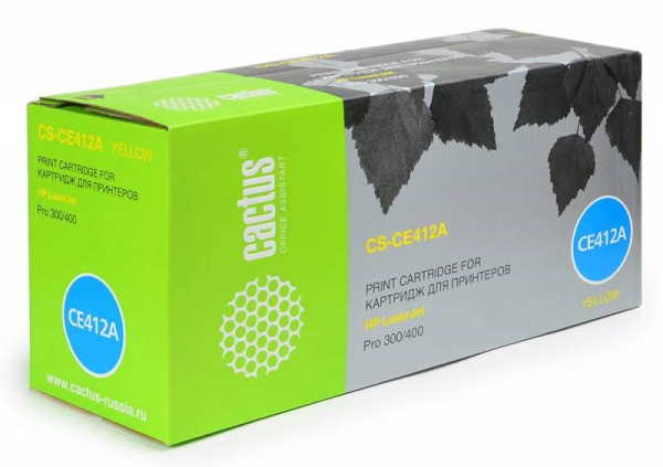 Картридж HP CE412A Желтый Cactus