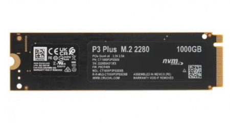Накопитель SSD 1Tb M.2 Crucial P3 CT1000P3PSSD8