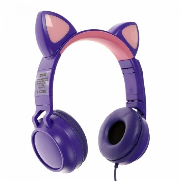 Наушники с микрофоном QUMO Game Cat Purpl GHS 0036