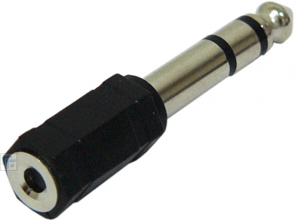 Переходник Jack 3.5" (M) -> 6.3" (F) stereo