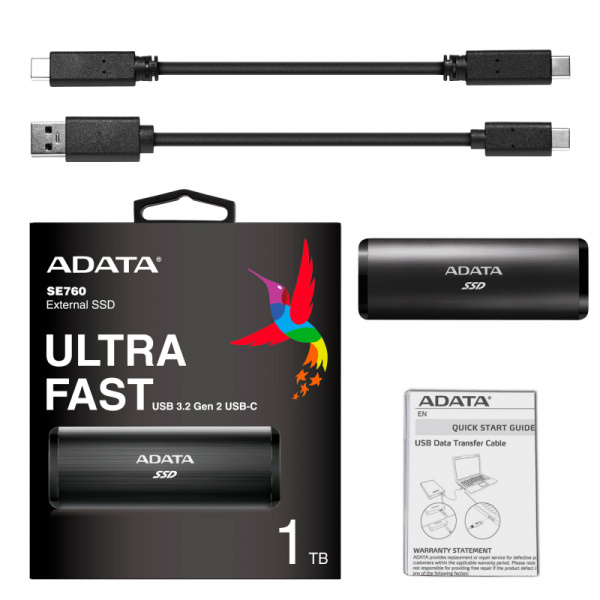 2.0Tb Внешний SSD A-DATA SE760 typeC USB3.2