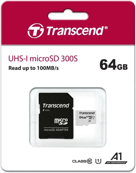 Карта памяти 64Gb SDmicro Transcend cl. 10 UHS-I