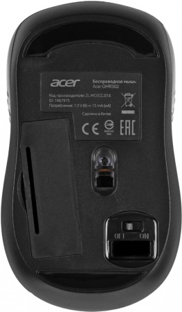 Мышь Acer OMR302 Black 1200dpi