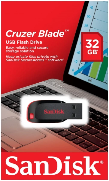 32Gb Sandisk CruzerBlade SDCZ50-032G-B35 Black-Red