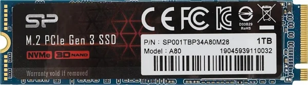 Накопитель SSD 1Tb M.2 Silicon Power SP001TBP34A80