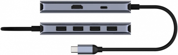 Концентратор USB-C Cudy UH500