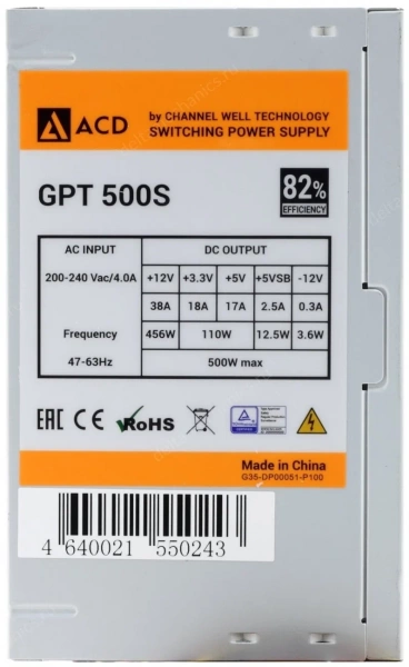 Блок питания 500W GPT500S
