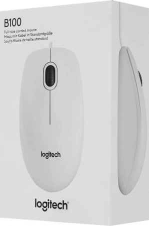 Мышь Logitech B100 White USB OEM