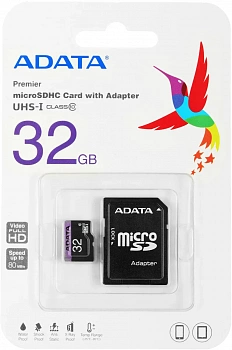 Карта памяти 32Gb SDmicro A-DATA UHS-I cl-10 с ада