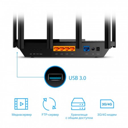 Беспроводной роутер TP-Link Archer AX72 AX5400