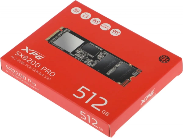 Накопитель SSD 512Gb M.2 A-DATA SX8200 Pro