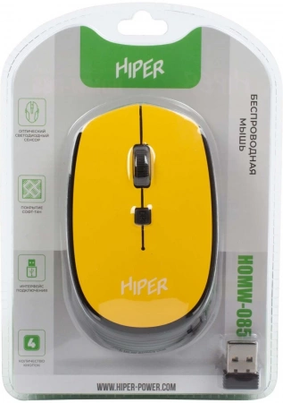 Мышь HIPER HOMW-085 желтый