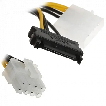 Разветвитель питания Molex+SATA  на PCI-E 8 pin