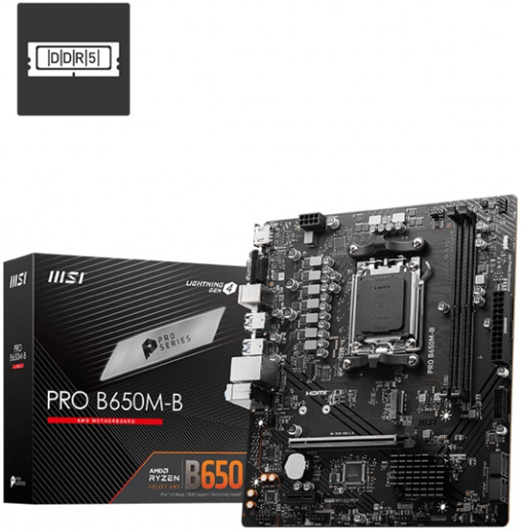 Мат.плата MSI PRO B650M-B AM5 DDR5 RTL