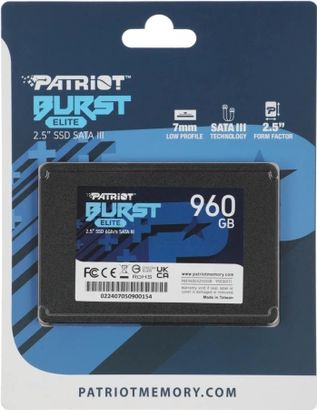 Накопитель SSD 960Gb Patriot Burst PBE960GS25SSDR