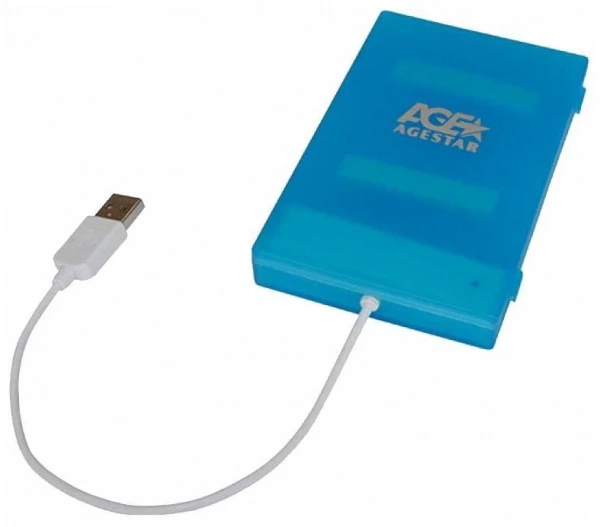 Корпус AgeStar SUBCP1 Blue to 2,5"hdd SATA