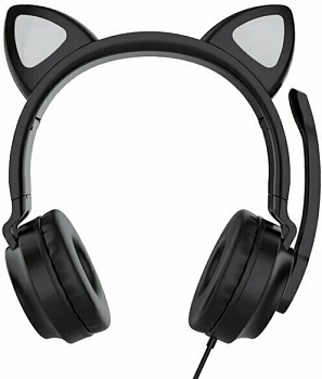 Наушники с микрофоном QUMO Game Cat Black GHS 0034