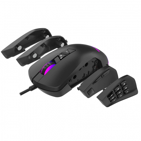 Мышь HIPER Quantum QM-2 Black USB 6200dpi