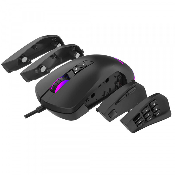 Мышь HIPER Quantum QM-2 Black USB 6200dpi
