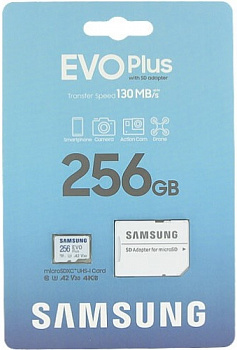 Карта памяти 256Gb SDmicro Samsung EVO+ v2 UHSI U3
