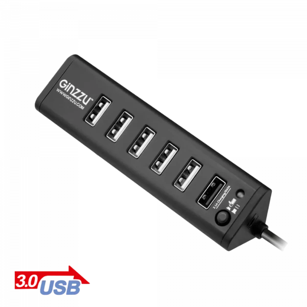 Контроллер HUB USB 3.0/2.0 Ginzzu GR-315UB 7ports
