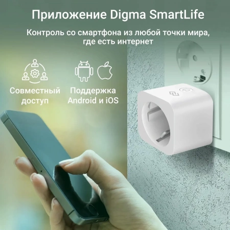 Умная мини Wi-Fi розетка DiPlug 200S EU