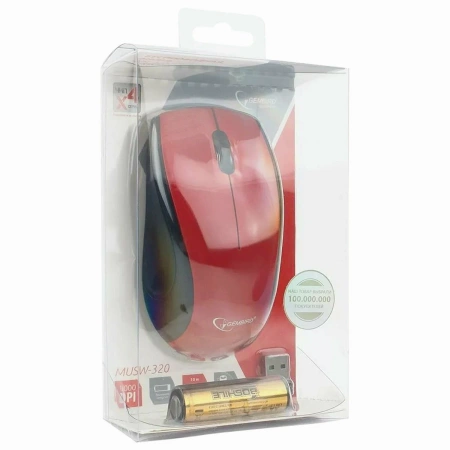 Мышь Gembird MUSW-320 Red