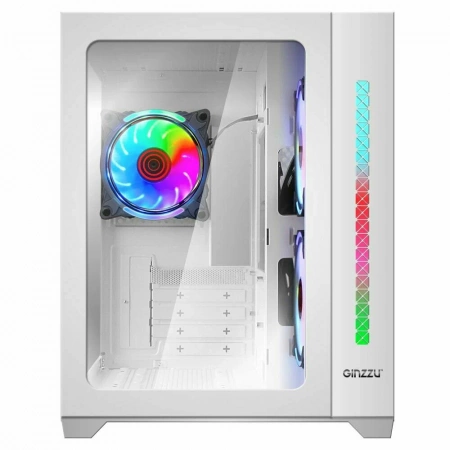 Корпус Ginzzu V450 RGB Белый CRC6 FAN12CM без БП