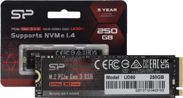 Накопитель SSD 250Gb M.2 Silicon Power UD80