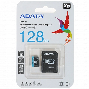Карта памяти 128Gb MicroSD A-DATA AUSDX128GUICL10A