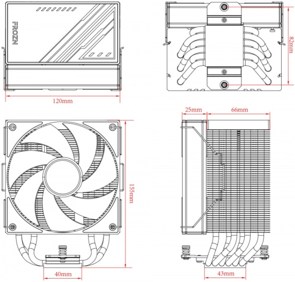 Кулер для процессора ID-Cooling FROZN A610 Black