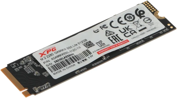 Накопитель SSD 512Gb M.2 A-DATA XPG Gammix S50 Lit