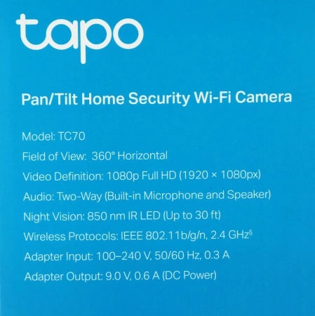 Умная камера TP-Link Tapo TC70 поворотная