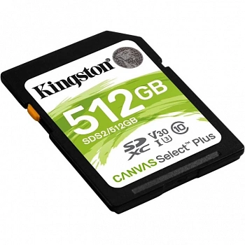 Карта памяти 512Gb SD Kingston class 10 SDS2/512GB