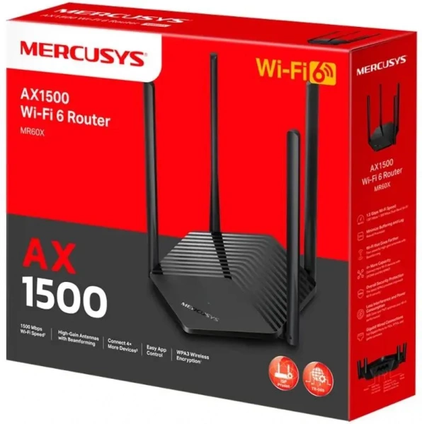 Беспроводной роутер Mercusys MR60X AX1500