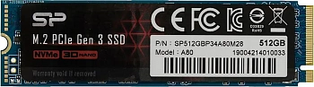 Накопитель SSD 512Gb Silicon Powe A80 SP512GBP34A