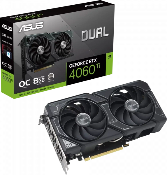 Видеокарта PCIE x16 ASUS RTX4060Ti 8Gb DUAL
