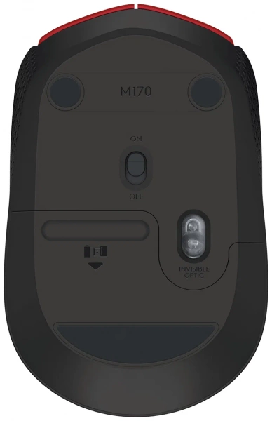 Мышь Logitech M170 оптическая USB RED
