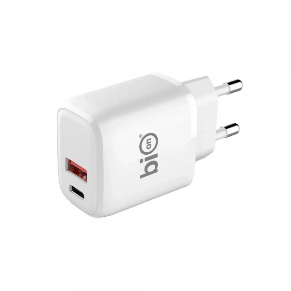 Зарядное устройство Bion USB-A+USB-C 18W