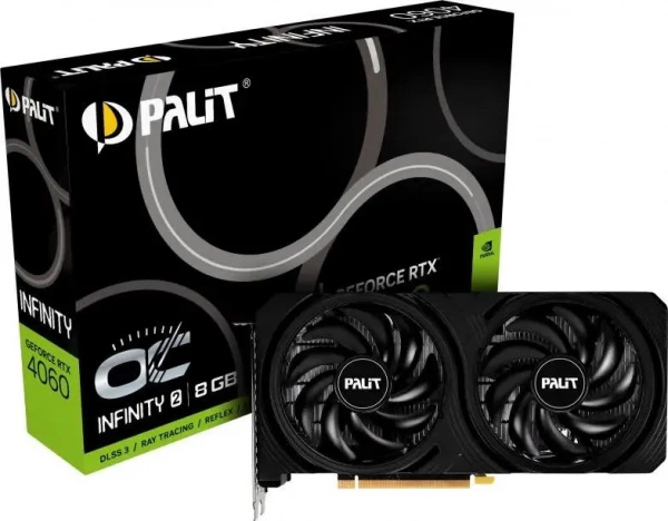Видеокарта PCIE x16 Palit RTX4060 Infinity2 OC 8Gb