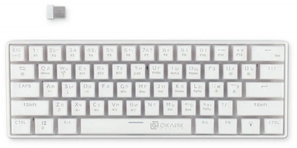 Клавиатура OKLICK K763W Multimedia белый