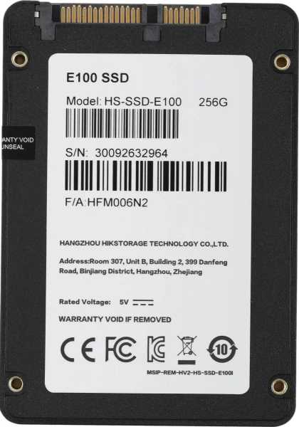 Накопитель SSD 256Gb Hikvision HS-SSD-E100/256G