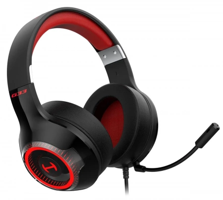 Наушники с микрофоном Edifier G33 USB Black/Red