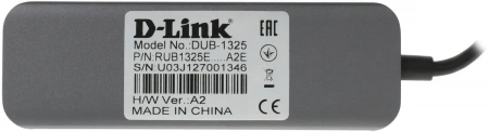 HUB D-Link DUB-1325 2*USB3.0/1*typeC/microSD+SD