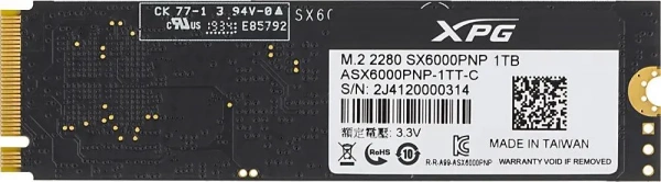 Накопитель SSD M.2 1TB ADATA SX6000 Pro