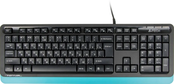 Клавиатура A4Tech Fstyler F1010 черный/синий