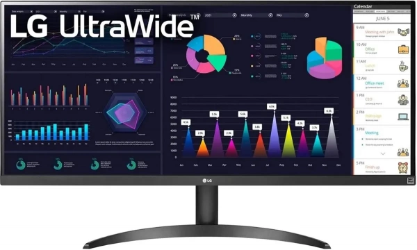 Монитор 34" LG 34WQ500-B Black