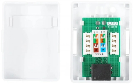 Розетка TWT настенная RJ-45 (TWT-SM1-45-WH)