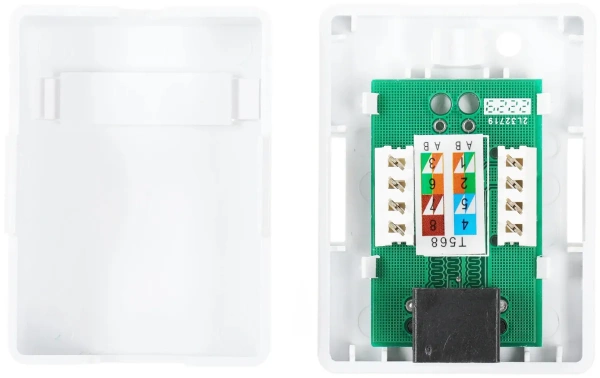 Розетка TWT настенная RJ-45 (TWT-SM1-45-WH)