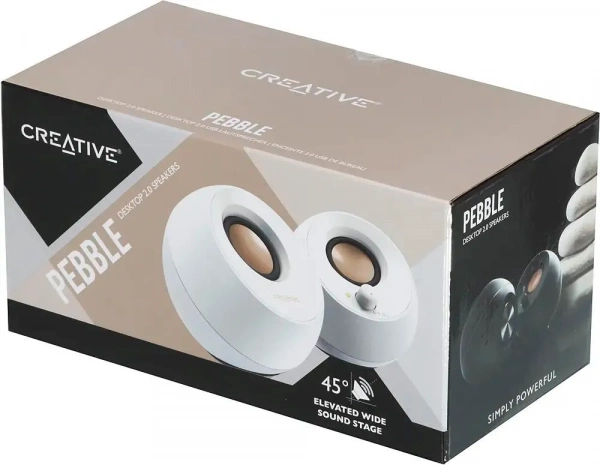 Колонки Creative PEBBLE MF1680 2.0 белый
